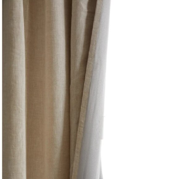 Quince Flax European Linen Curtain Panel Blackout 48x96" Room Darkening - Single - Picture 3 of 6